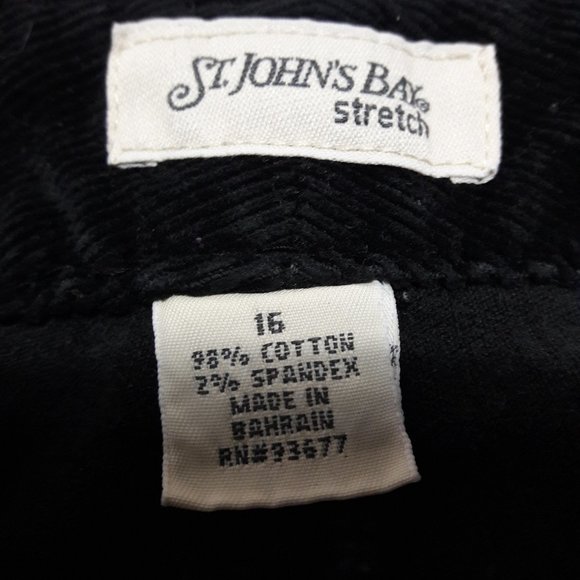 St.John's Bay Stretch Corduroy Womens Pants Size16 - Picture 3 of 3